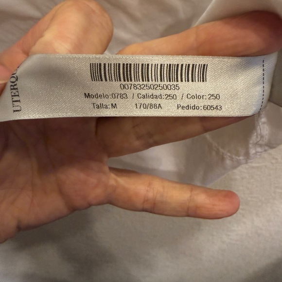 Uterque Women’s White Cotton Ruffle Normcore Top sz M - Picture 9 of 12